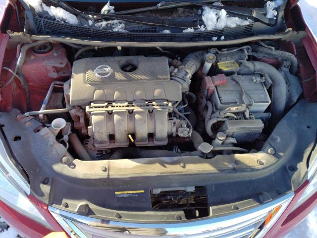 3N1AB7AP8EY243638 - 2014 NISSAN SENTRA S RED photo 11