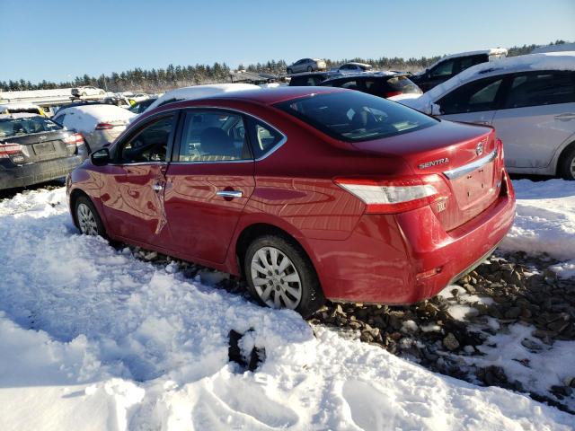 3N1AB7AP8EY243638 - 2014 NISSAN SENTRA S RED photo 2