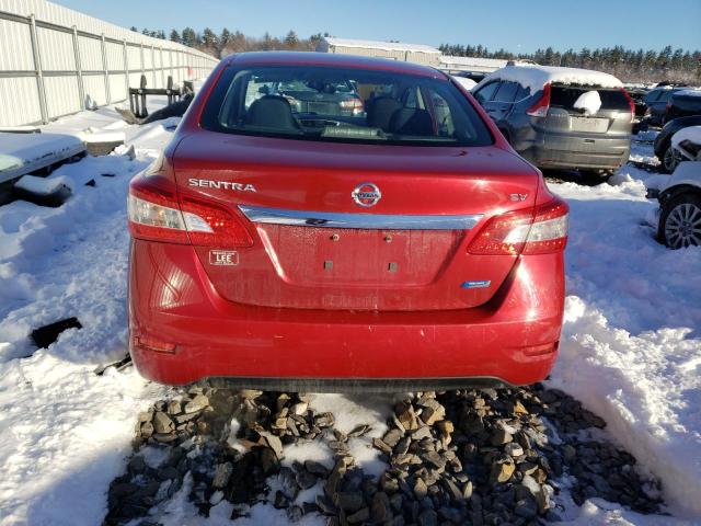 3N1AB7AP8EY243638 - 2014 NISSAN SENTRA S RED photo 6