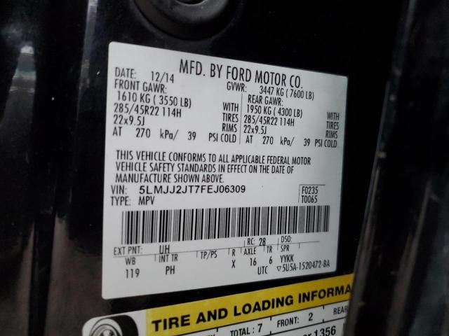 5LMJJ2JT7FEJ06309 - 2015 LINCOLN NAVIGATOR შავი ფოტო 12