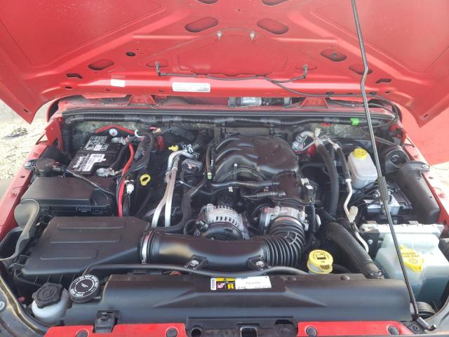 1C4BJWDG7GL166203 - 2016 JEEP WRANGLER U SPORT წითელი ფოტო 11