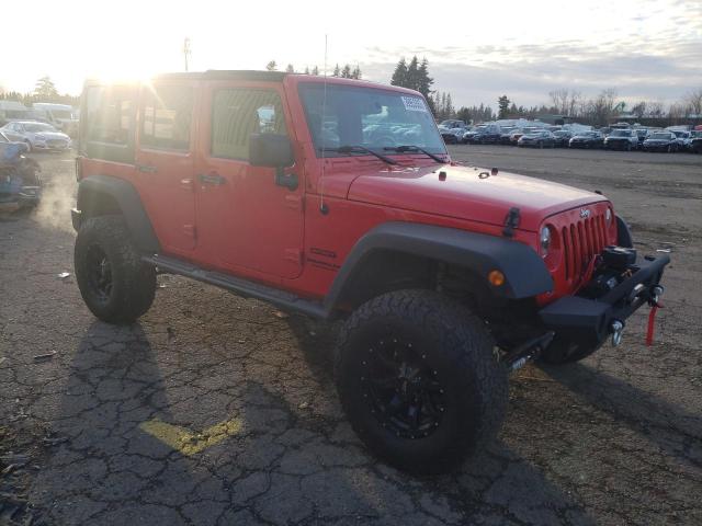 1C4BJWDG7GL166203 - 2016 JEEP WRANGLER U SPORT წითელი ფოტო 4