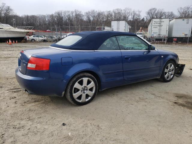 WAUAT48H93K014272 - 2003 AUDI A4 3.0 CABRIOLET BLUE photo 3