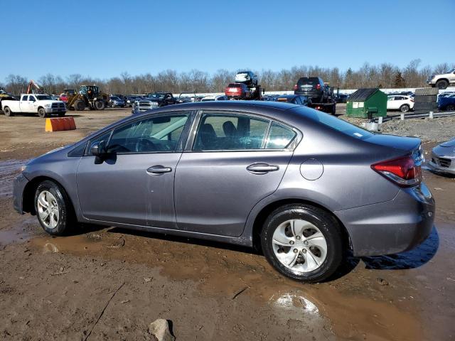 19XFB2F50FE114552 - 2015 HONDA CIVIC LX GRAY photo 2