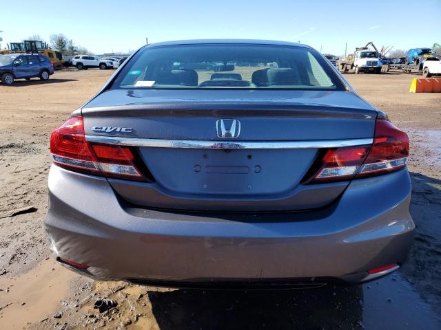 19XFB2F50FE114552 - 2015 HONDA CIVIC LX GRAY photo 6