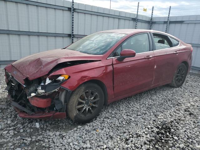 3FA6P0G72HR185209 - 2017 FORD FUSION S RED photo 1