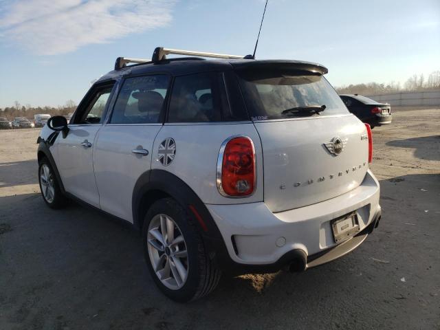 WMWZC5C56EWP39295 - 2014 MINI COOPER S COUNTRYMAN WHITE photo 2