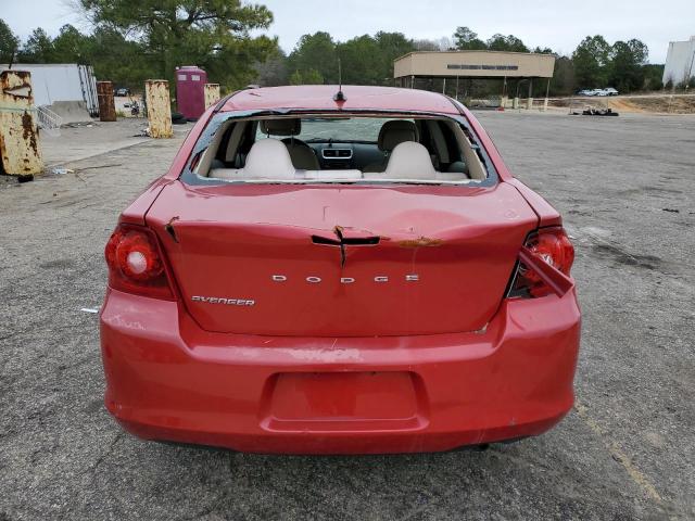 1C3CDZCB0CN167778 - 2012 DODGE AVENGER SXT RED photo 6