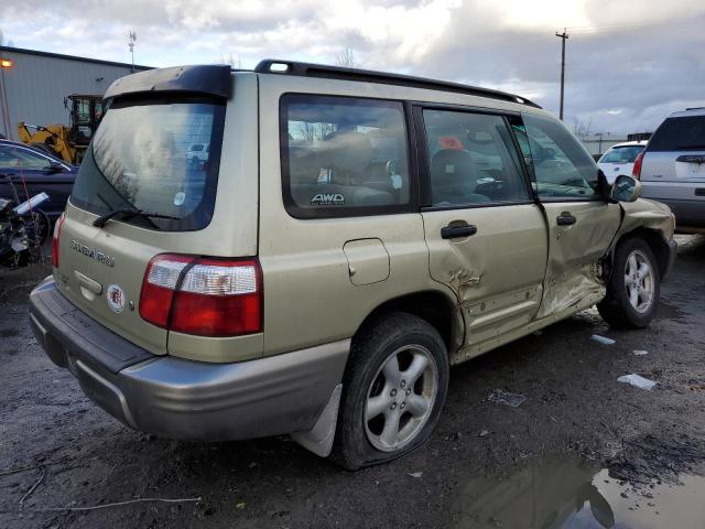 JF1SF65582H716654 - 2002 SUBARU FORESTER S BEIGE photo 3