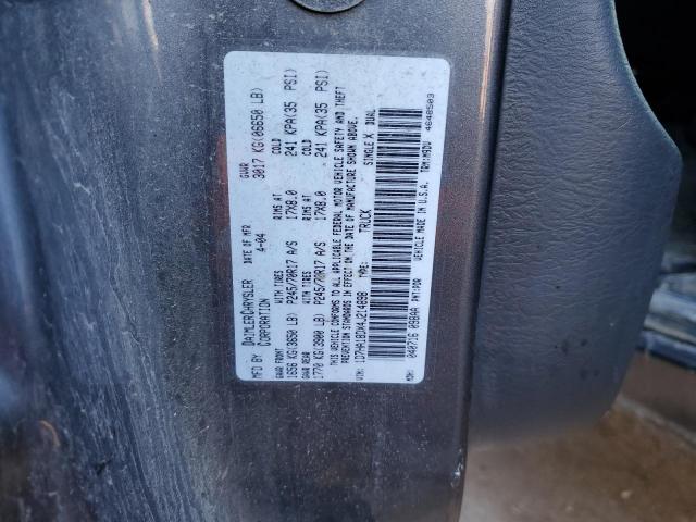 1D7HA18DX4J214898 - 2004 DODGE RAM 1500 ST SILVER photo 12