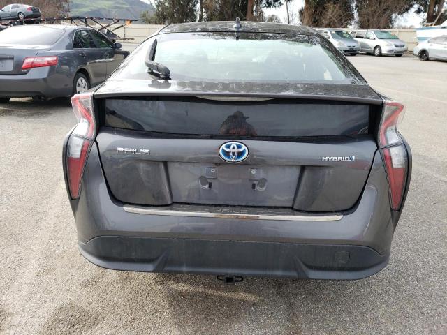 JTDKARFU4G3023410 - 2016 TOYOTA PRIUS GRAY photo 6