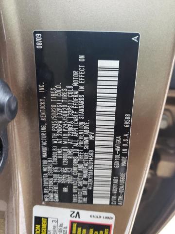 4T3ZK11A49U014569 - 2009 TOYOTA VENZA GOLD photo 13