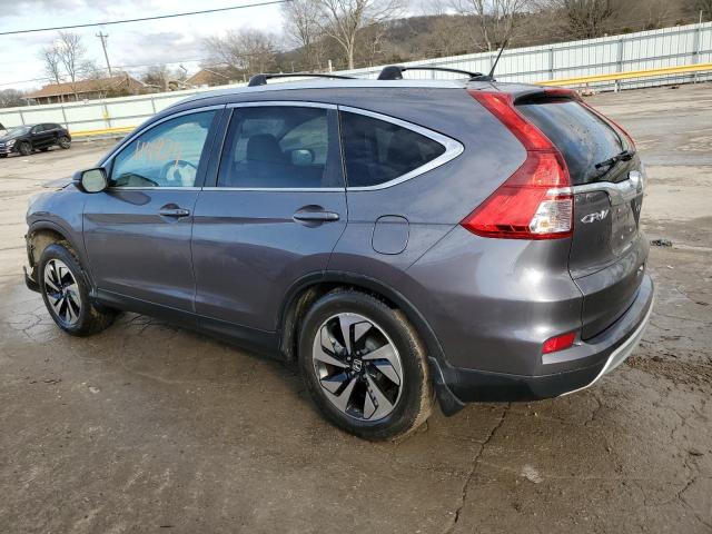 5J6RM4H98FL046814 - 2015 HONDA CR-V TOURING GRAY photo 2