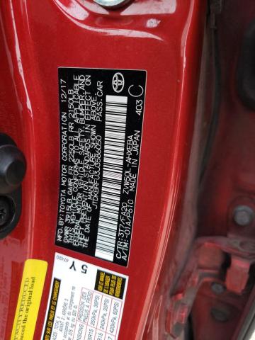 JTDKBRFU3J3586050 - 2018 TOYOTA PRIUS RED photo 13