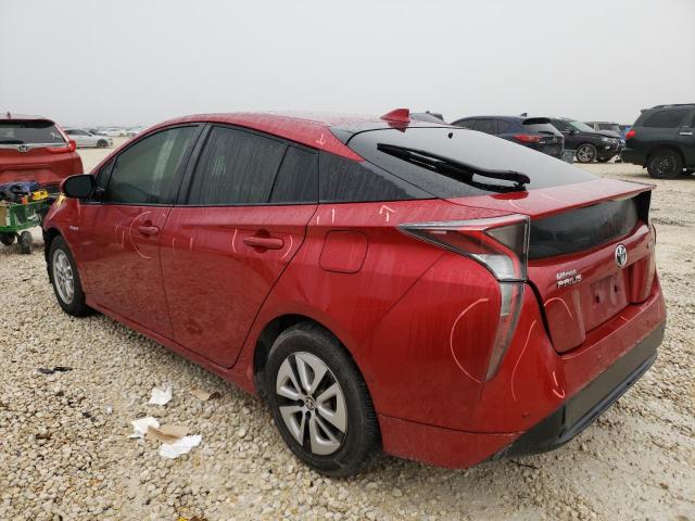 JTDKBRFU3J3586050 - 2018 TOYOTA PRIUS RED photo 2