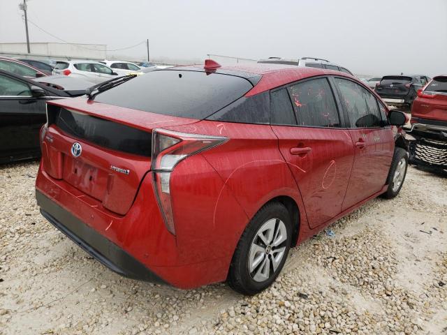 JTDKBRFU3J3586050 - 2018 TOYOTA PRIUS RED photo 3