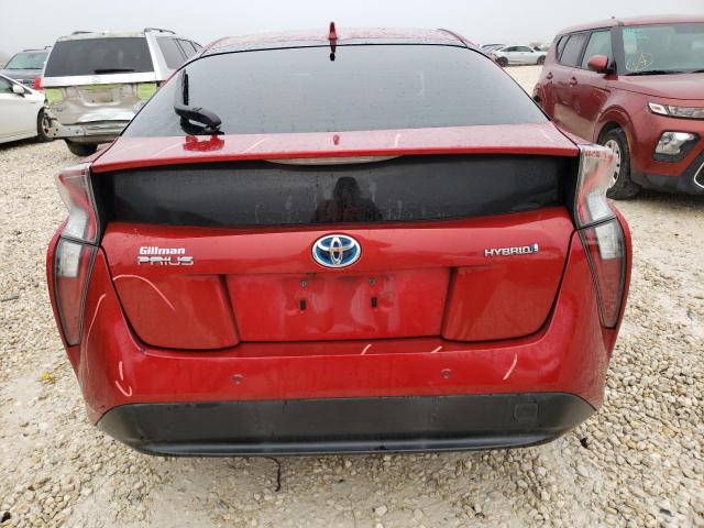 JTDKBRFU3J3586050 - 2018 TOYOTA PRIUS RED photo 6