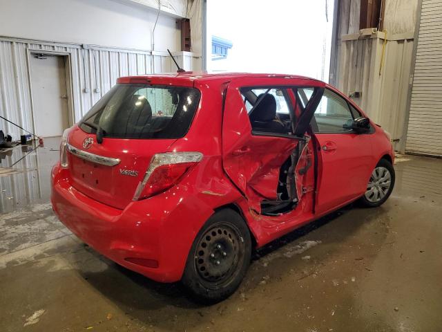 JTDKTUD36ED589485 - 2014 TOYOTA YARIS RED photo 3