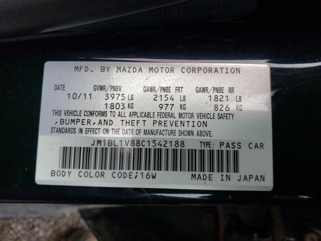 JM1BL1V88C1542188 - 2012 MAZDA 3 I BLACK photo 12