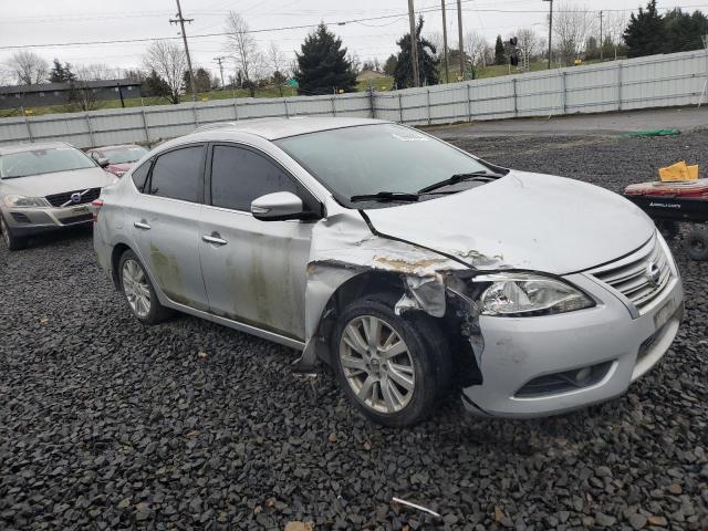 3N1AB7AP2DL635963 - 2013 NISSAN SENTRA S SILVER photo 4