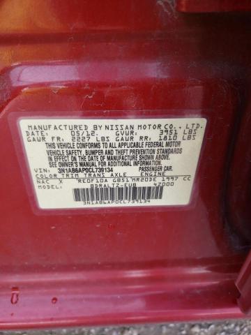 3N1AB6AP0CL739134 - 2012 NISSAN SENTRA 2.0 RED photo 12