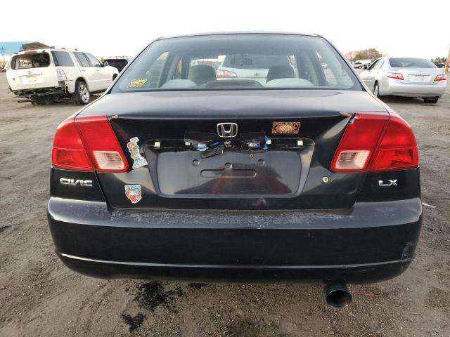 2HGES16582H613783 - 2002 HONDA CIVIC LX BLACK photo 6