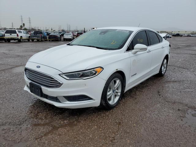 3FA6P0LUXJR171611 - 2018 FORD FUSION SE HYBRID WHITE photo 1