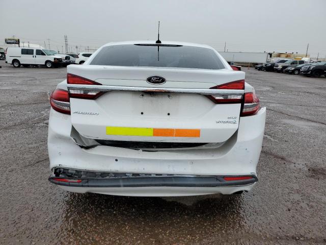 3FA6P0LUXJR171611 - 2018 FORD FUSION SE HYBRID WHITE photo 6