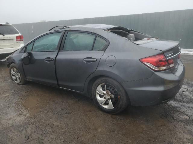 2HGFB2F57DH578943 - 2013 HONDA CIVIC LX GRAY photo 2