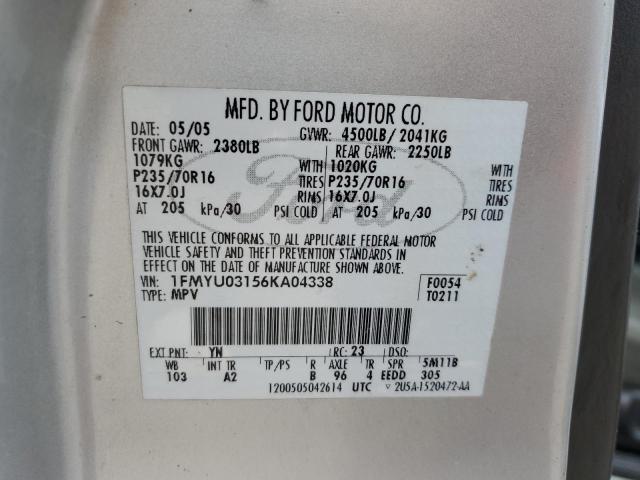 1FMYU03156KA04338 - 2006 FORD ESCAPE XLT SILVER photo 13