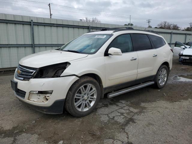 1GNKRGKD1DJ245727 - 2013 CHEVROLET TRAVERSE LT WHITE photo 1