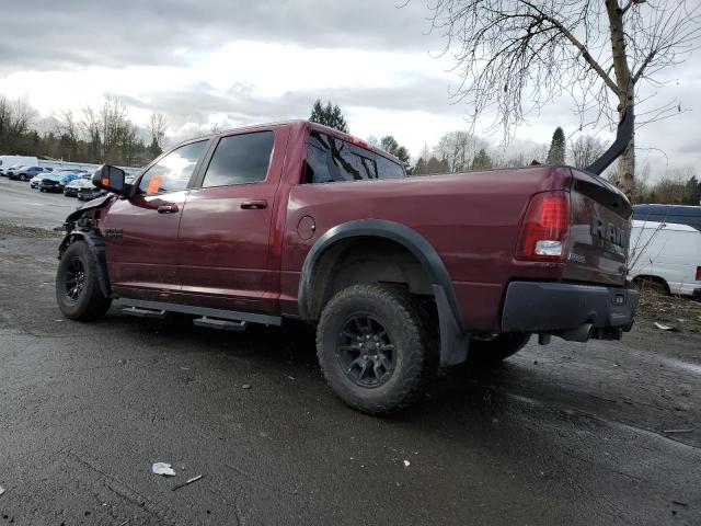 1C6RR7YT1HS809437 - 2017 RAM 1500 REBEL BURGUNDY photo 2