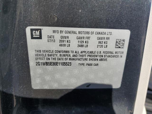 2G1WB5E36E1105523 - 2014 CHEVROLET IMPALA LIM LT GRAY photo 12