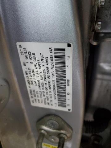 1HGCP2F82AA086376 - 2010 HONDA ACCORD EXL SILVER photo 13