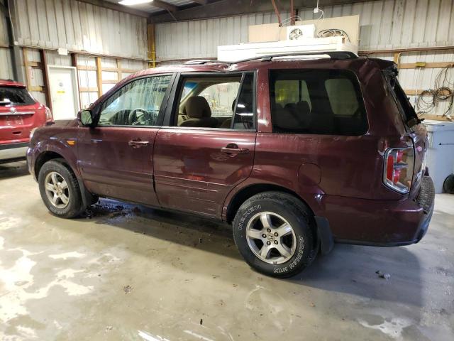 2HKYF18407H511073 - 2007 HONDA PILOT EX MAROON photo 2