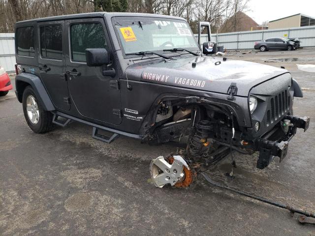 1C4HJWDG8GL338829 - 2016 JEEP WRANGLER U SPORT ნაცრისფერი ფოტო 4