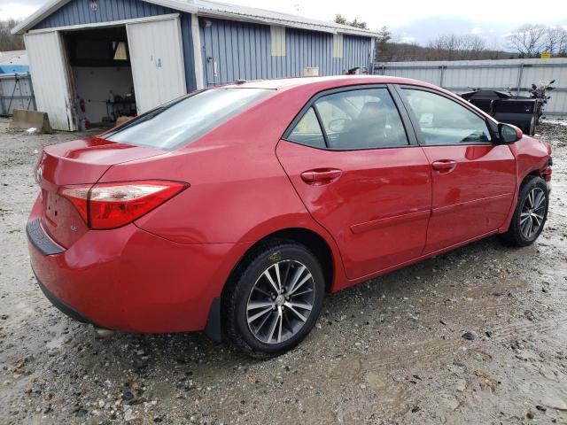 2T1BURHE9HC756641 - 2017 TOYOTA COROLLA L RED photo 3