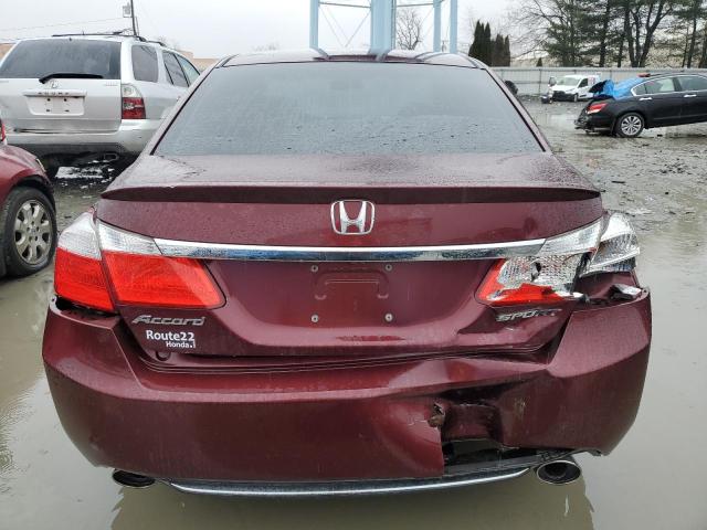 1HGCR2F50FA224701 - 2015 HONDA ACCORD SPORT BURGUNDY photo 6