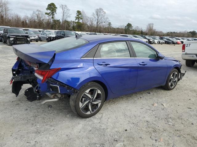 KMHLN4AJ5PU080570 - 2023 HYUNDAI ELANTRA LIMITED BLUE photo 3