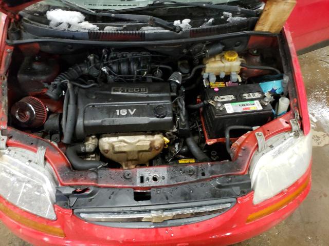 KL1TD52694B170357 - 2004 CHEVROLET AVEO RED photo 11