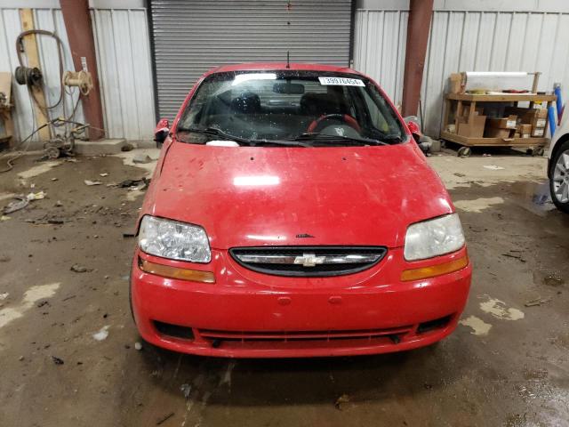 KL1TD52694B170357 - 2004 CHEVROLET AVEO RED photo 5