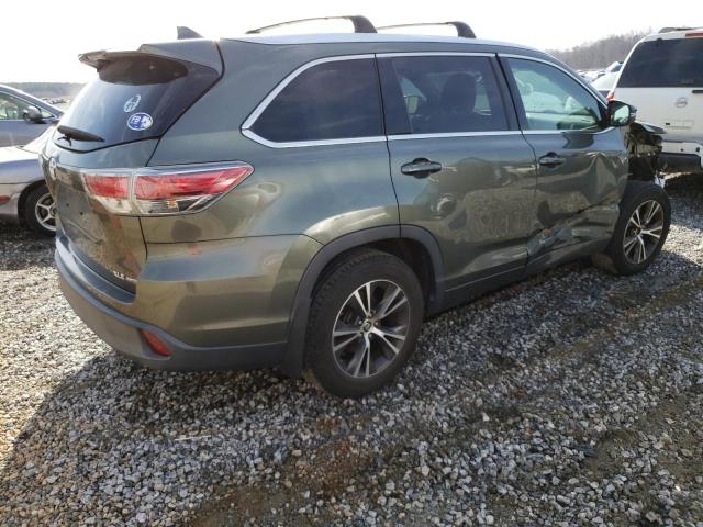 5TDJKRFH9GS296708 - 2016 TOYOTA HIGHLANDER XLE მწვანე ფოტო 3