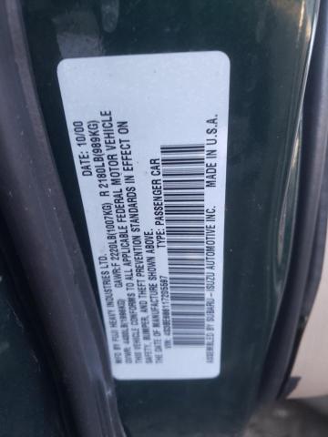 4S3BE686117205597 - 2001 SUBARU LEGACY OUTBACK LIMITED GREEN photo 12