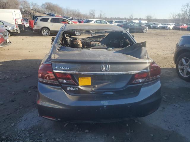 2HGFB2F53DH599417 - 2013 HONDA CIVIC LX GRAY photo 6