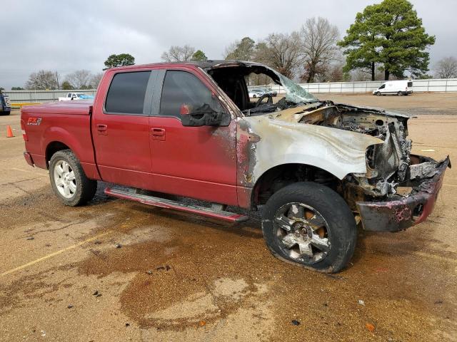 1FTPW12V47KA94619 - 2007 FORD F150 SUPERCREW BURGUNDY photo 4