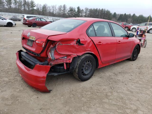 3VW1K7AJ3BM371813 - 2011 VOLKSWAGEN JETTA BASE 红色 照片 3