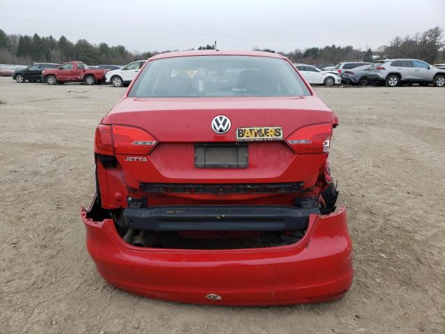 3VW1K7AJ3BM371813 - 2011 VOLKSWAGEN JETTA BASE 红色 照片 6