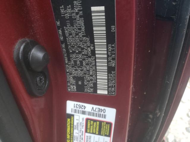 5TDZK22C38S168762 - 2008 TOYOTA SIENNA XLE MAROON photo 13