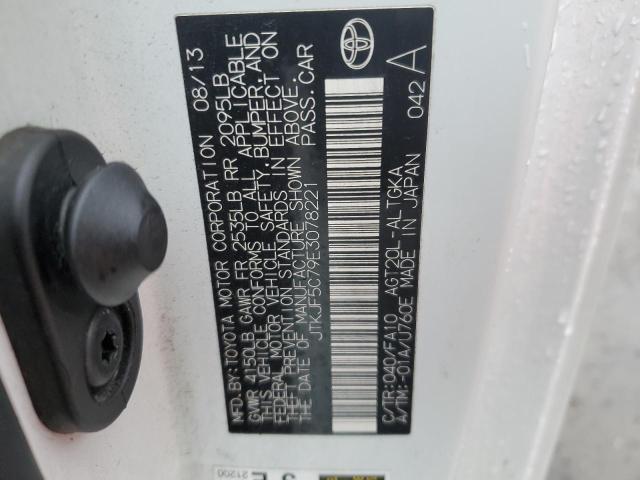 JTKJF5C79E3078221 - 2014 TOYOTA SCION TC Weiß Foto 12