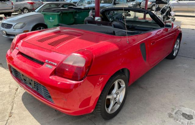 JTDFR320X10027562 - 2001 TOYOTA MR2 SPYDER RED photo 4